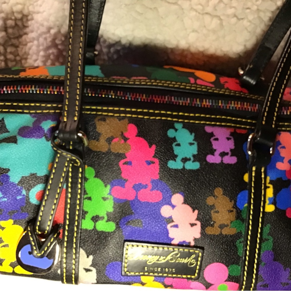New Rare Leather Dooney Bourke Mickey Mouse Leather Purse - Picture 4 of 7
